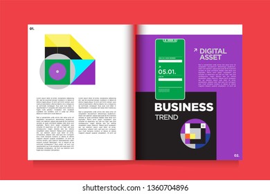 Vector layout design template for start up presentation and magazine