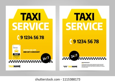 Vector layout design template for taxi service. Can be adapt to Brochure, Annual Report, Magazine, Poster.
