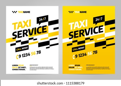 Vector layout design template for taxi service. Can be adapt to Brochure, Annual Report, Magazine, Poster.