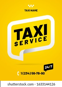 Vector layout design template for taxi service. Adapt to poster, flyer, cover, banner or background.