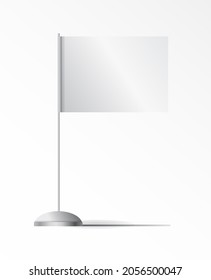 Vector layout of the flag. White flag template.
