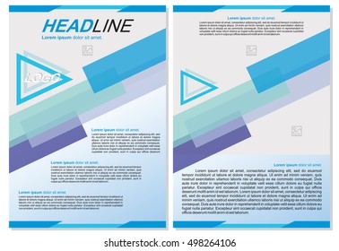 Vector layout flyer advertising for the printing industry. 2 pages.