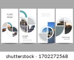 Vector layout of flyer, banner design templates for website advertising design, vertical flyer, website decoration. Background with abstract circle round banners. Corporate business concept template.
