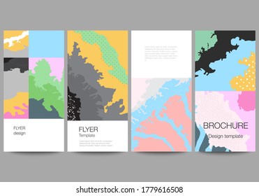 Vector layout of flyer, banner design templates for website advertising design, vertical flyer design, website decoration. Japanese pattern template. Landscape background decoration in Asian style.