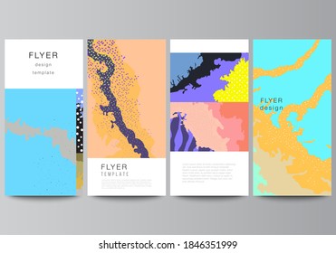 Vector layout of flyer, banner design templates for website advertising design, vertical flyer design, website decoration. Japanese pattern template. Landscape background decoration in Asian style.