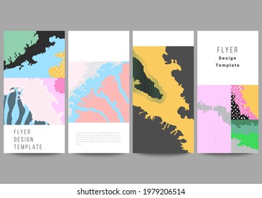 Vector layout of flyer, banner design templates for website advertising design, vertical flyer design, website decoration. Japanese pattern template. Landscape background decoration in Asian style.