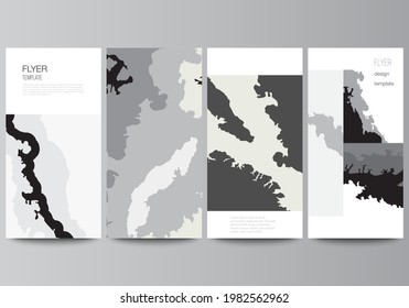 Vector layout of flyer, banner design templates for website advertising design, vertical flyer design, website decoration backgrounds. Landscape background decoration, halftone pattern grunge texture.
