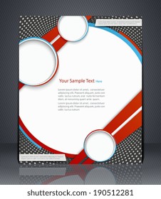 Vector layout flyer, magazine cover, template or corporate banner design