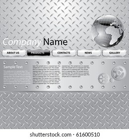 vector layout for industrial business web site, sample text is in separate layer