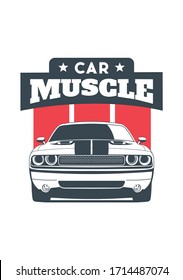 vector layout of the muscle car. Dodge Challenger.