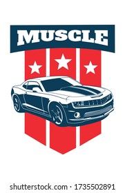 vector layout of the muscle car logo. Chevrolet Camaro.