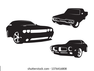 vector layout of muscle cars