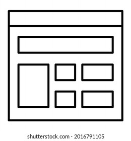 Vector Layout Outline Icon Design
