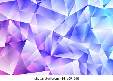 Vector layout with polygonal shapes. Holographic polygon on white background. Pattern or texture for your design. Commercial advertising graphic design template.
