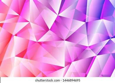 Vector layout with polygonal shapes. Holographic polygon on white background. Pattern or texture for your design. Commercial advertising graphic design template.