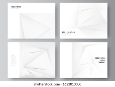 Vector layout of the presentation slides design business templates, multipurpose template for presentation brochure, brochure cover. Halftone effect decoration with dots. Dotted pop art pattern.