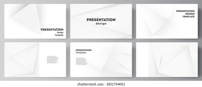 Vector layout of the presentation slides design business templates, multipurpose template for presentation brochure, brochure cover. Halftone effect decoration with dots. Dotted pop art pattern.