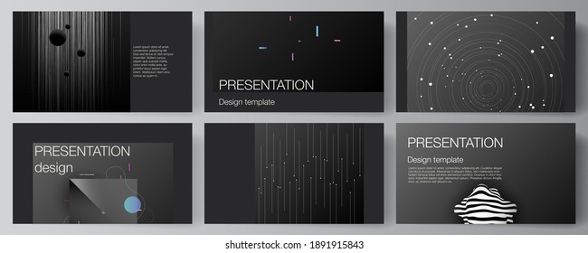 Diseño vectorial de las plantillas de negocio de diseño de diapositivas de presentación, planilla multipropósito para el folleto de presentación, portada de folleto. Antecedentes de la ciencia tecnológica en el futuro, concepto de astronomía del diseño espacial.