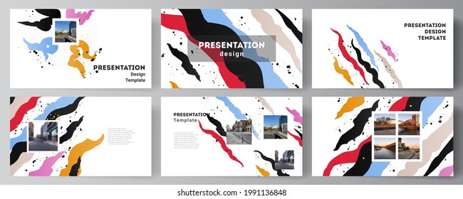 Vector layout of the presentation slides design business templates, multipurpose template for presentation brochure, brochure cover, business report, agency, corporate, portfolio, pitch deck, startup.