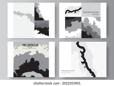 Vector layout of the presentation slides design business templates, multipurpose template for presentation brochure, brochure cover. Landscape background decoration, halftone pattern grunge texture