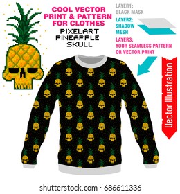 Vector layout, sublimation print for printing on clothes. Image for print on tshirts, sweatshirts, shirts, sweaters, cardigans, pullover, bag, leggings, souvenirs, tablecloths, pants, socks. Embroider