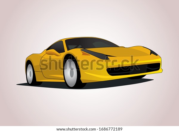 Vector Layout Super Car Ferrari 458 Stock Vector (Royalty Free ...