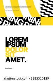 Vector layout template design for run, championship or sports event. Poster design with abstract running track on stadium with lane. Design for flyer, poster, cover, brochure, banner or any layout.