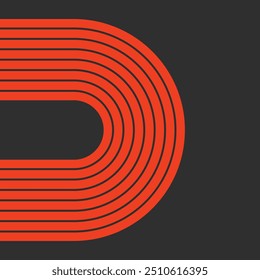 Vector layout template design for run, championship or any sports event. Poster design with abstract running track on stadium with lane.