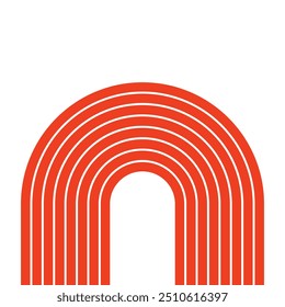 Vector layout template design for run, championship or any sports event. Poster design with abstract running track on stadium with lane.