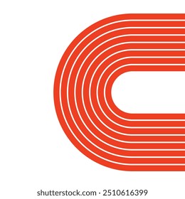 Vector layout template design for run, championship or any sports event. Poster design with abstract running track on stadium with lane.