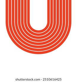 Vector layout template design for run, championship or any sports event. Poster design with abstract running track on stadium with lane.