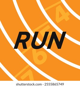 Vector layout template design for run, championship or any sports event. Poster design with abstract running track on stadium with lane. Run.