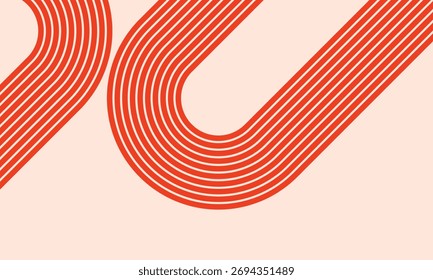 Design de modelo de layout de vetor para corrida, campeonato ou qualquer evento esportivo. Projeto de cartaz com pista de corrida abstrata no estádio com pista. Vetor