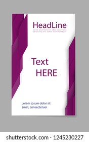 vector layout template of front booklet cover, pamphlet, brochure. Design background with geometric elements. Size A4