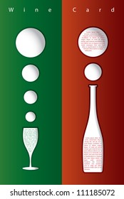 vector layout for wine card cover