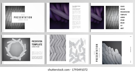 Vector layouts of presentation design templates for brochure, cover design, flyer, book design, magazine, poster. Feathers, birds plumage in abstract style. Graphic pattern. Vector illustration design