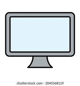 Diseño del icono de contorno de Vector Lcd relleno
