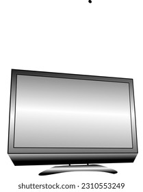 Vector LCD TV isolated on a white background