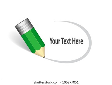 Vector lead pencil on white background