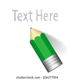 Vector lead pencil on white background