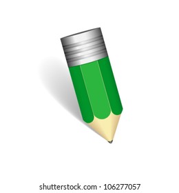 Vector lead pencil on white background