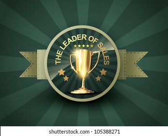 vector leader of sales label illustration