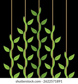 Concepto de liderazgo de Vector o competencia con plantas trepadoras