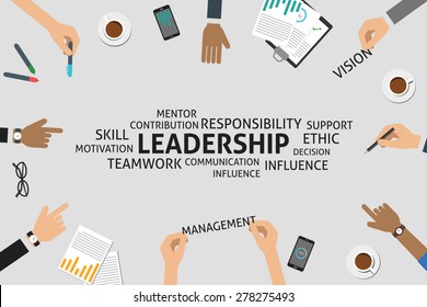 Vector Leadership Concept,template