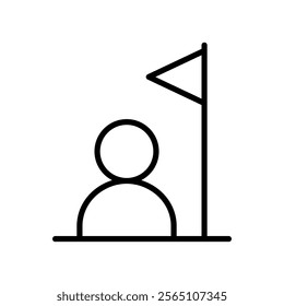 vector leadership icon line design with trendy style
