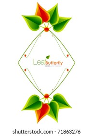 Vector leaf abstract design