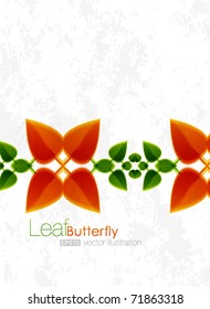 Vector leaf abstract design