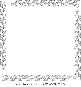 vector leaf border design 
seamless design for your border 
eps file can be edited and change color according to your needs
