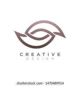 Vector Leaf with bright colors. A logo for businesses around beauty or nature. Design for brands and labels.
