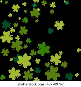 Vector of leaf clover . St Patricks day. Colorful leafs.  Illustration. A seamless pattern.